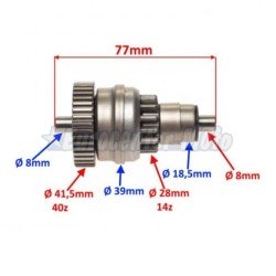 Bendix de arranque motores Piaggio 125/200. Beverly, Liberty, Fly…