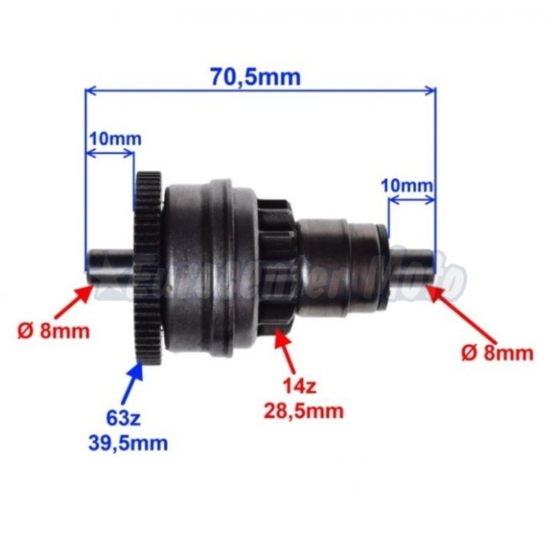 Bendix de arranque motores Piaggio 50 2 Tiempos