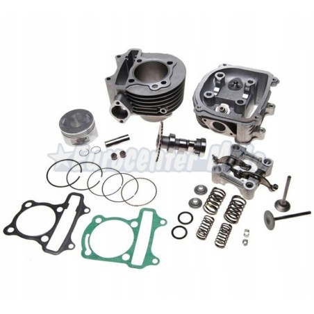 Kit cilindro y culata motores Kymco 150 4T de aire antiguos y GY6 152QMI. D 57,4mm