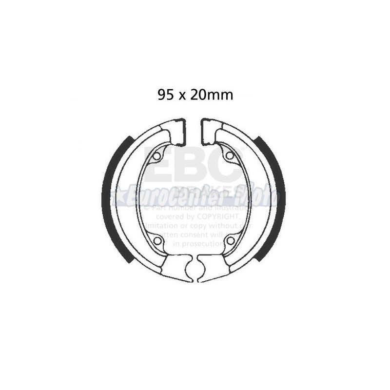 Juego zapatas de freno traseras Honda, Kymco y Sym modelos antiguos