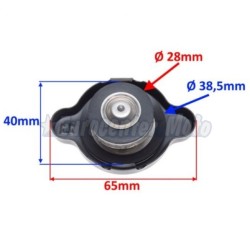 Tapón radiador universal de 1.1 Bares. Tipo motos japoneses