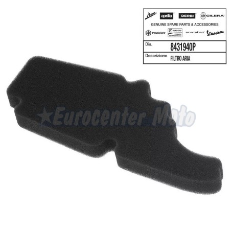Filtro de aire Original Piaggio Fly, Typhoon, Aprilia SR, Vespa LX, S...