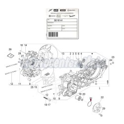 Junta tórica tapa filtro de aceite Original Piaggio Beverly y MP3 350/400