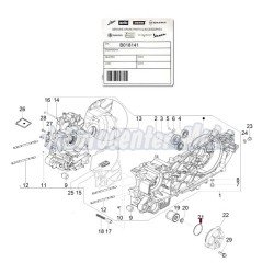 Junta tórica tapa filtro de aceite Original Piaggio Beverly y MP3 350/400