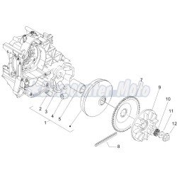 Semipolea fija variador Original motores Piaggio 50 2T/4T