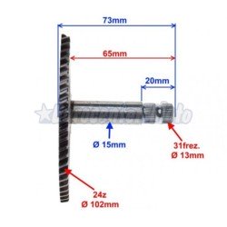 Sercha eje pedal arranque motores Minarelli/Yamaha Scooter 50