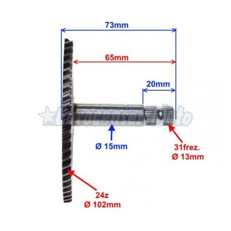 Sercha eje pedal arranque motores Minarelli/Yamaha Scooter 50