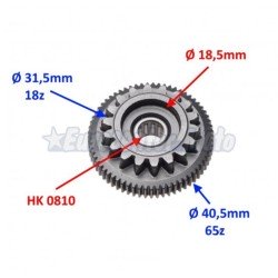 Piñón engranaje embrague de arranque Motores Minarelli scooter 50 2T