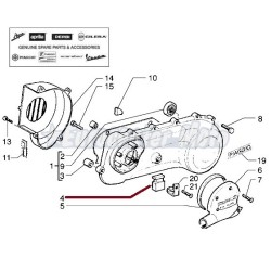 Goma tope caballete Original motores Piaggio 50 carter largo