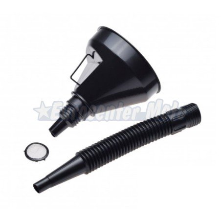 Embudo universal flexible con filtro.