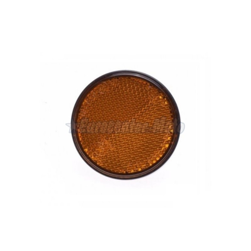 Catadióptrico redondo ámbar con tornillo