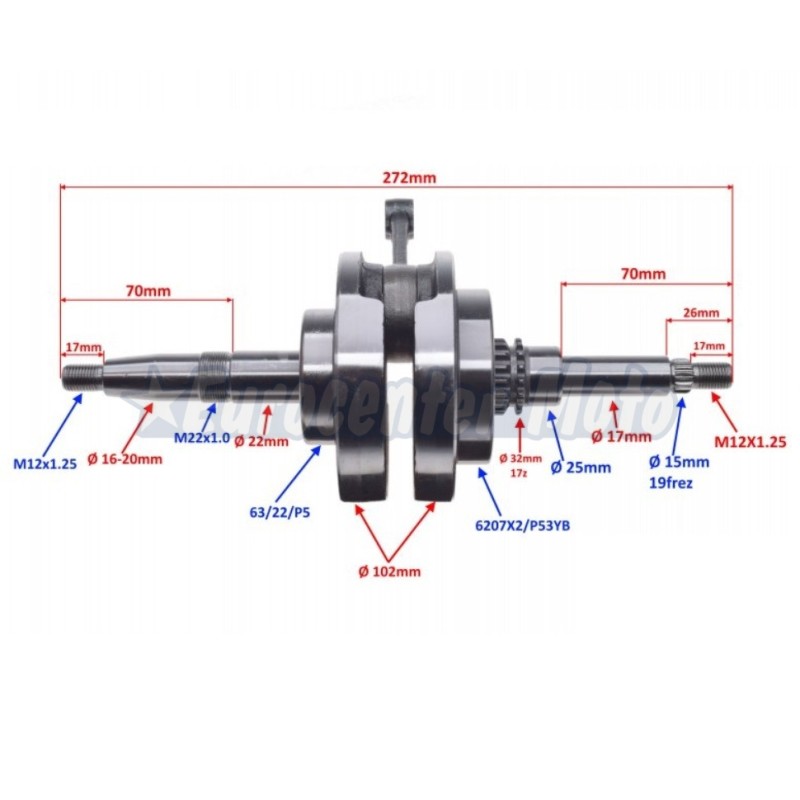 Cigueñal Sym Symphony SR 125 Aire, Jet 4/5, Xpro...