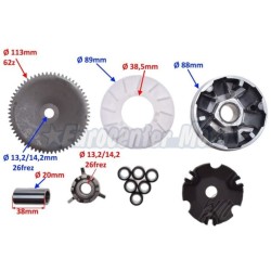 Variador completo motores Chinos 50c.c de 4 Tiempos