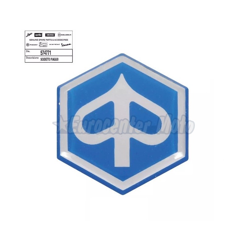 Emblema adhesivo frontal Piaggio Zip y varios modelos
