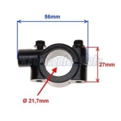 Soporte espejo abrazadera manillar. D.10mm rosca a izquierdas