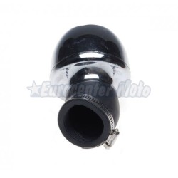 Filtro de potencia cromado. Entrada 48mm. Codo a 45º