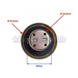 Tapón gasolina metálico universal. Presión y giro. 29,5mm