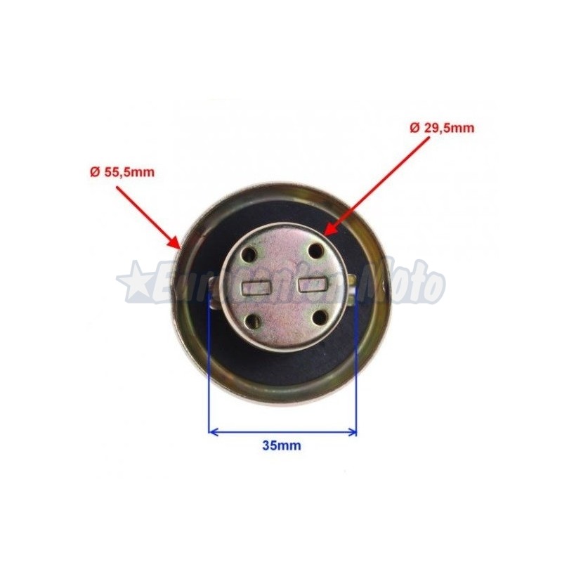 Tapón gasolina metálico universal. Presión y giro. 29,5mm