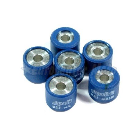 Rodillos variador Polini 15x12 de 3,7 gramos. 6 unidades