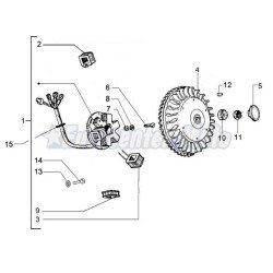 Stator Vespa 200 Iris, TX, DN, PX y Cosa sin arranque eléctrico