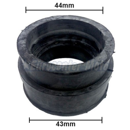 Goma admisión carburador. 44-43mm