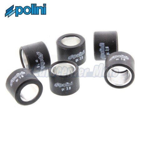 Rodillos variador Polini 19x15,5 de 3,8 gramos. 6 unidades