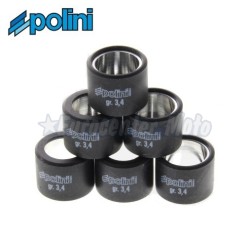 Rodillos variador Polini 19x15,5 de 3,4 gramos. 6 unidades