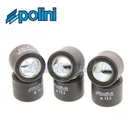Rodillos variador Polini 20x17 de 12,5 gramos. 6 unidades