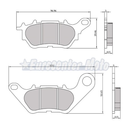 Pastillas de freno orgánicas Yamaha X-Max, Tricity 300 y varias