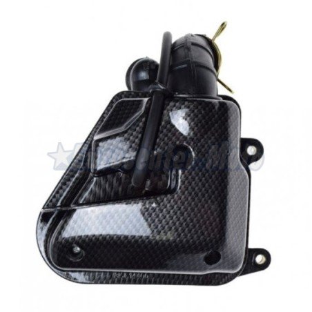 Caja filtro de aire completa motores Minarelli/Yamaha Horizontal scooter 50 2T. Efecto carbono