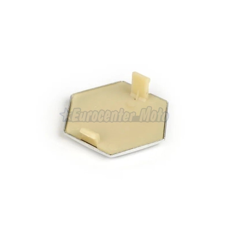 Emblema hexagonal encastrado Piaggio. 42mm