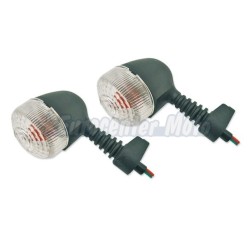 Juego intermitentes universales redondos transparentes 12v 10w