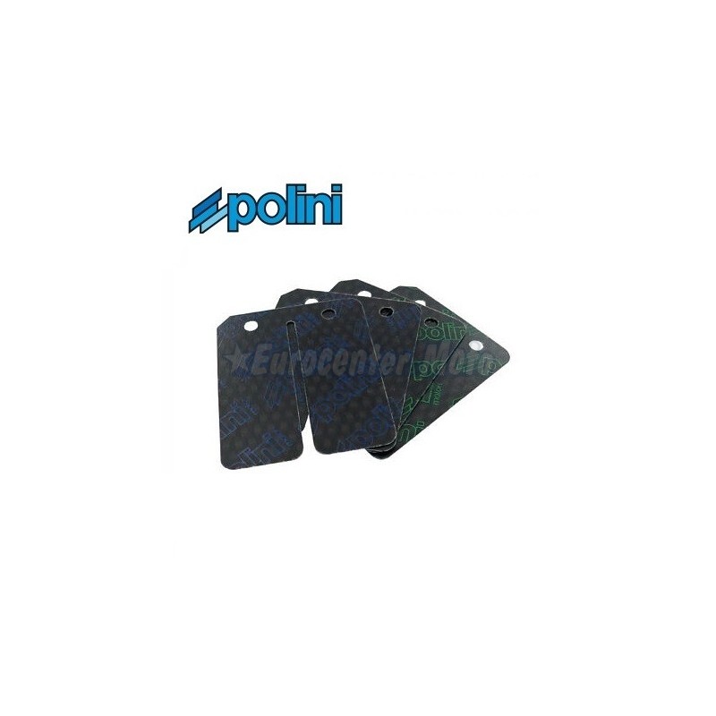 Juego láminas admisión carbono Polini para motores Piaggio 50 2T
