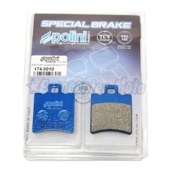 Pastillas de freno orgánicas Polini For Race de 1 pasador Yamaha, Piaggio, Aprilia...