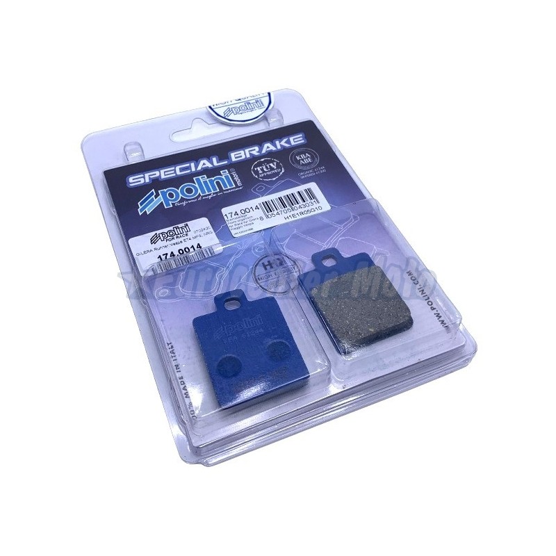 Pastillas de freno orgánicas Polini For Race de 1 pasador Piaggio, Peugeot, SYM...