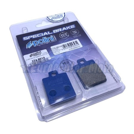 Pastillas de freno orgánicas Polini For Race de 1 pasador Piaggio, Peugeot, SYM...