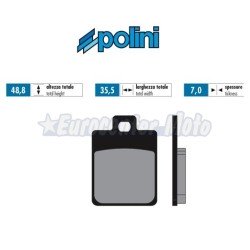 Pastillas de freno orgánicas Polini For Race de 1 pasador Piaggio, Peugeot, SYM...