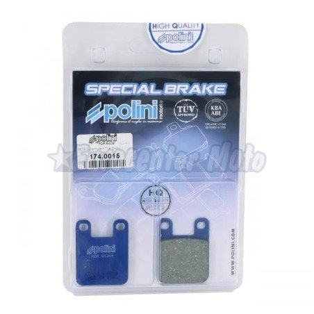 Pastillas de freno orgánicas Polini For Race de 2 pasadores Aprilia, Beta Peugeot, Rieju...