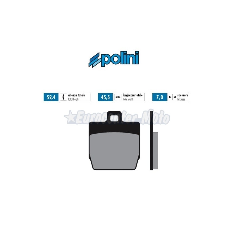 Pastillas de freno orgánicas Polini For Race Yamaha Aerox traseras