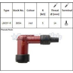 Pipa bujía NGK LB05F-R