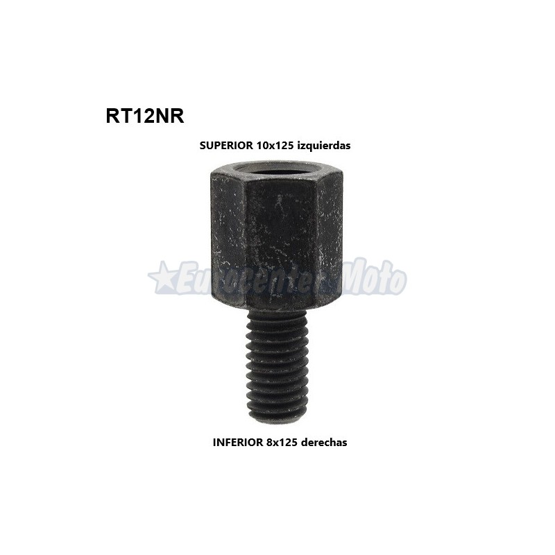 Tornillo variador de rosca espejo. Hembra M10 izquierdas a macho M8 derechas