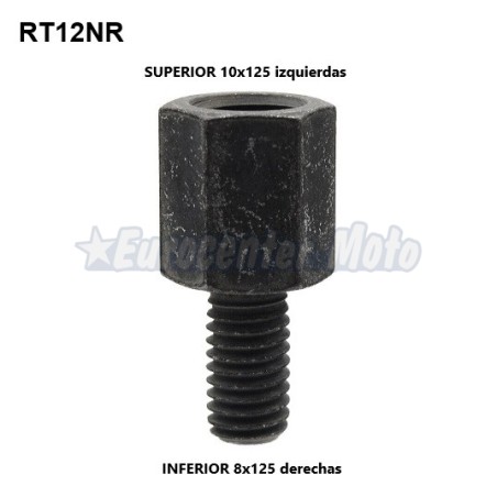 Tornillo variador de rosca espejo. Hembra M10 izquierdas a macho M8 derechas