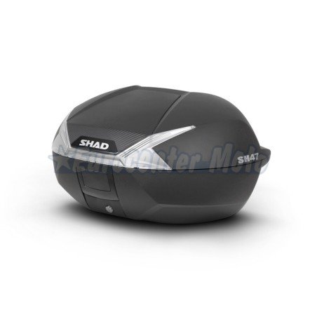 Maleta Top Case Shad SH47 reflector blanco