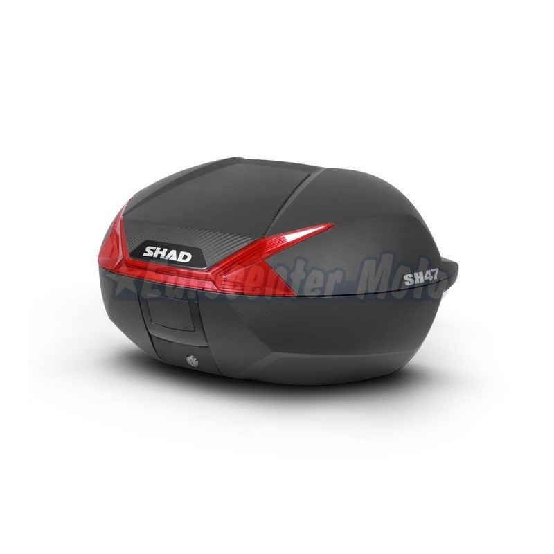 Maleta Top case Shad SH47 reflector rojo