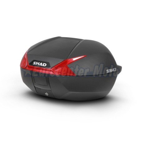 Maleta Top case Shad SH47 reflector rojo
