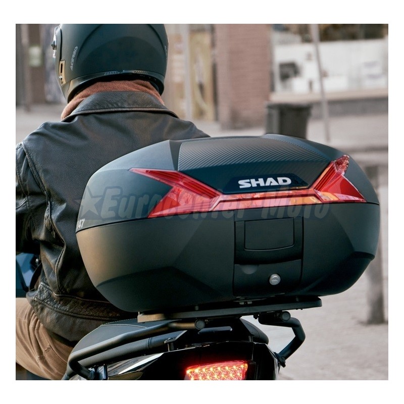 Maleta Top case Shad SH47 reflector rojo