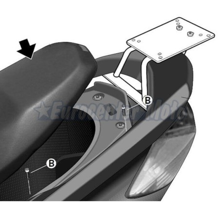 Fijación Top Master Shad Yamaha Cygnus X 125 de 2007 a 2015