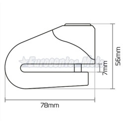 Antirrobo freno disco Oxford Quartz XD6. Pasador 6mm