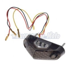 Piloto mini porta-matrículas Leds ahumado. Homologado