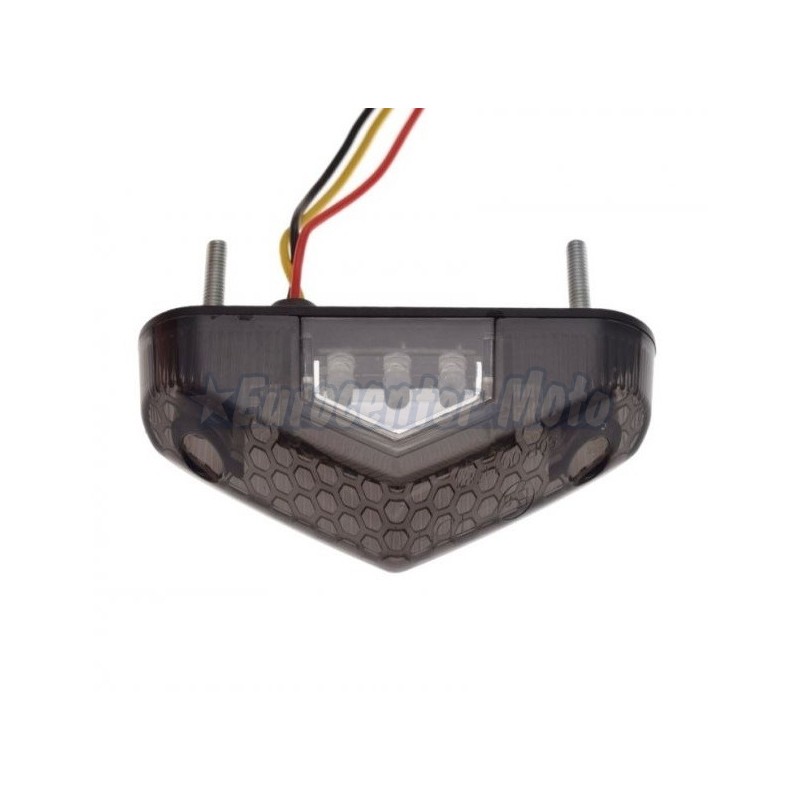 Piloto mini porta-matrículas Leds ahumado. Homologado